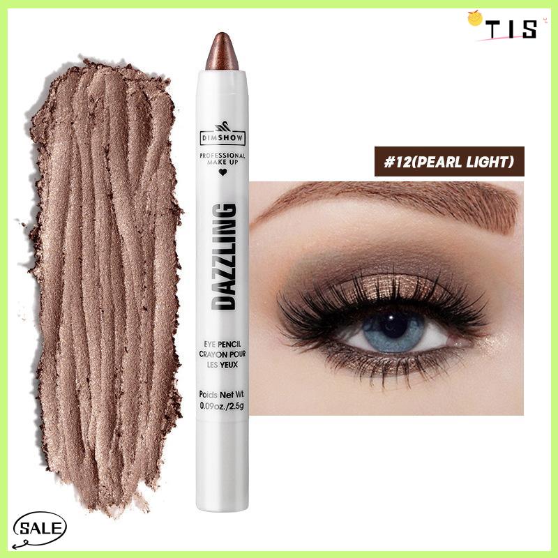 Follow Get New【TIS】 Dimshow Highlighter Eyeshadow Bút Chì không thấm nước long lanh Nude Eye Shadow nằm tằm trang điểm sắc tố mỹ phẩm Bút kẻ mắt - 3