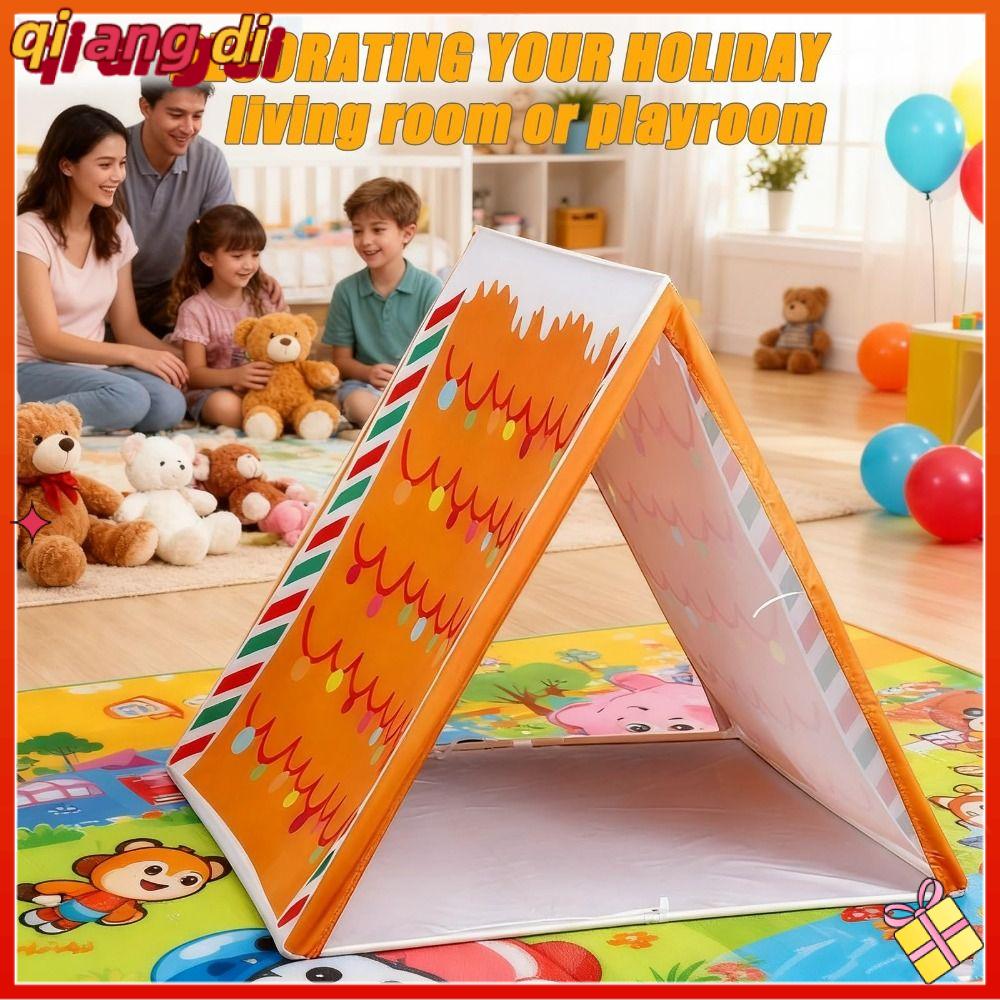 QIANGDI Có thể tháo rời Lều nhà bánh gừng Nhẹ Hài hước Lều chơi nhà bánh gừng Giáng sinh Bền bỉ Lều chơi cho trẻ em dành cho nhà ở trong nhà