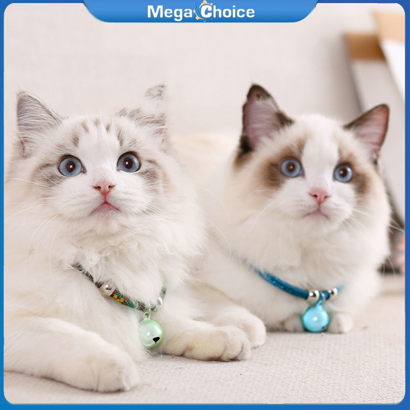 MegaChoice【100%Original】Pet Dog Cat Collar With Bell Adjustable Necklace Multicolor Neck Chain Pet Neck Accessories Pet Supplies ราคา 47 บาท*ส่งฟรี