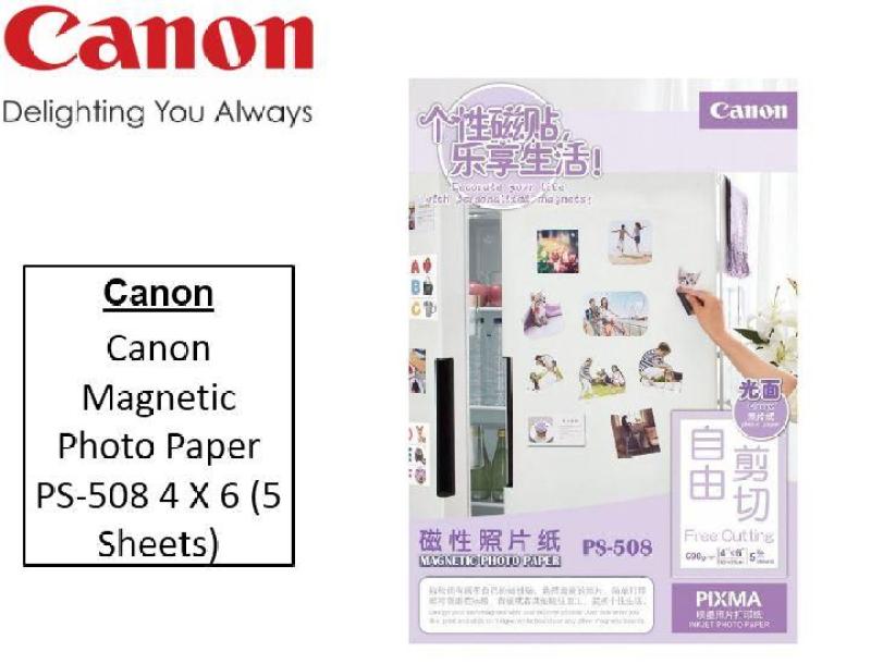 Canon Magnetic Photo Paper PS-508 4 X 6 (5 Sheets) Singapore