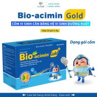 Cốm vi sinh Bio acimin Gold - Hỗ trợ trẻ ăn ngon tự nhiên bổ sung vi chất amin thiết yếu Hộp 30 gói