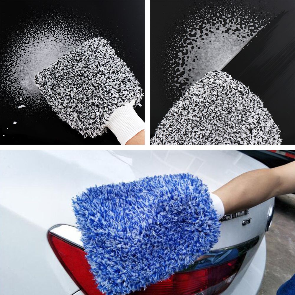 ANTIBI Mật độ cao Super Absorbancy Bàn chải giặt Dụng cụ rửa Găng tay xốp ô tô Sợi nhỏ Làm sạch tự động