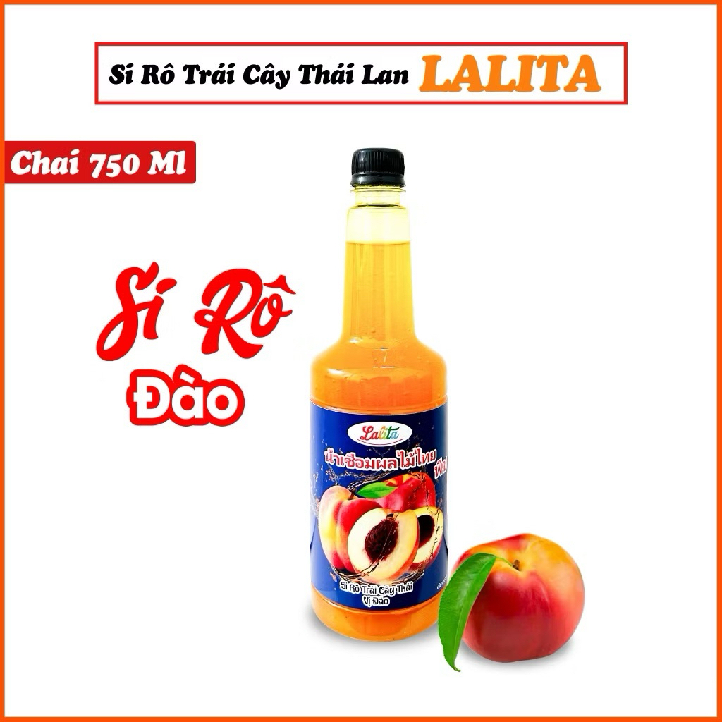 Siro Lalita chai 750ml - ĐÀO