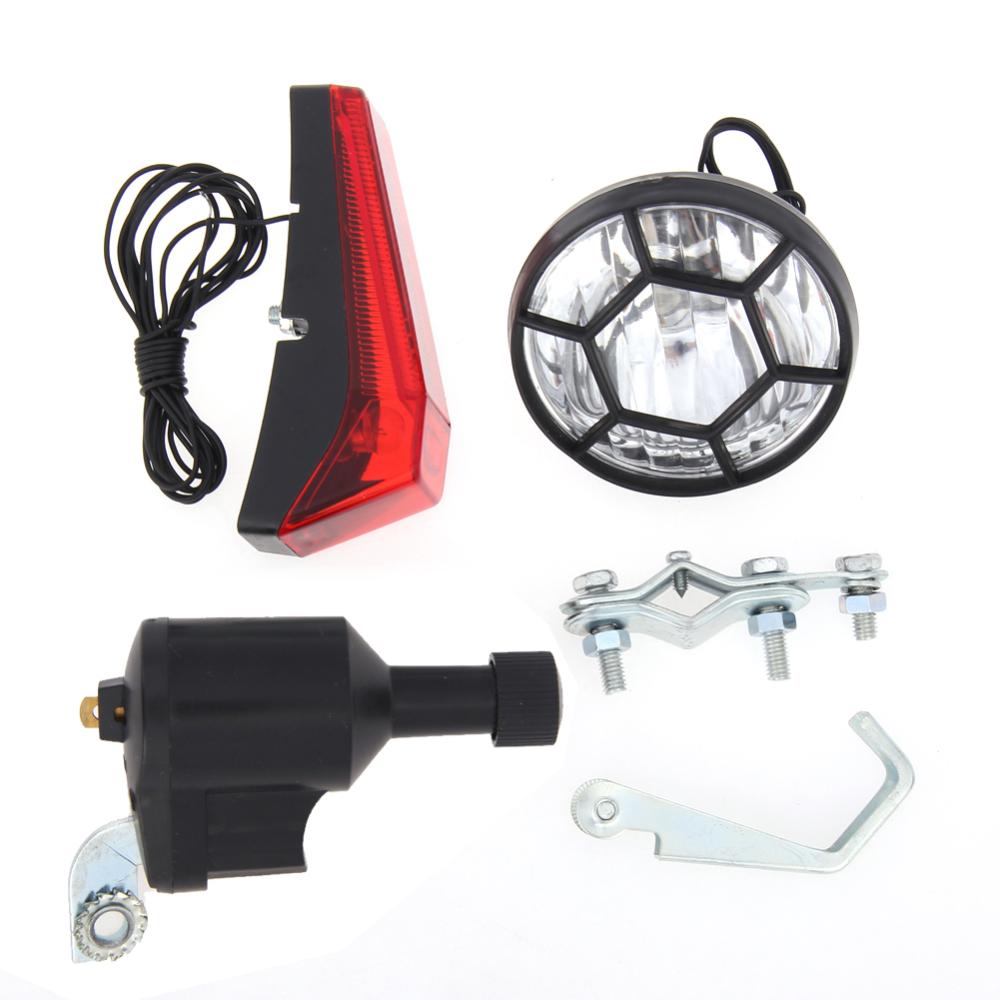 Đèn xe đạp không cần Pin Xe Đạp retro cổ điển đi xe đạp Dynamo đèn 6V đèn đầu xe và đèn phía sau xe kết hợp trang trí xe đạp/acessories