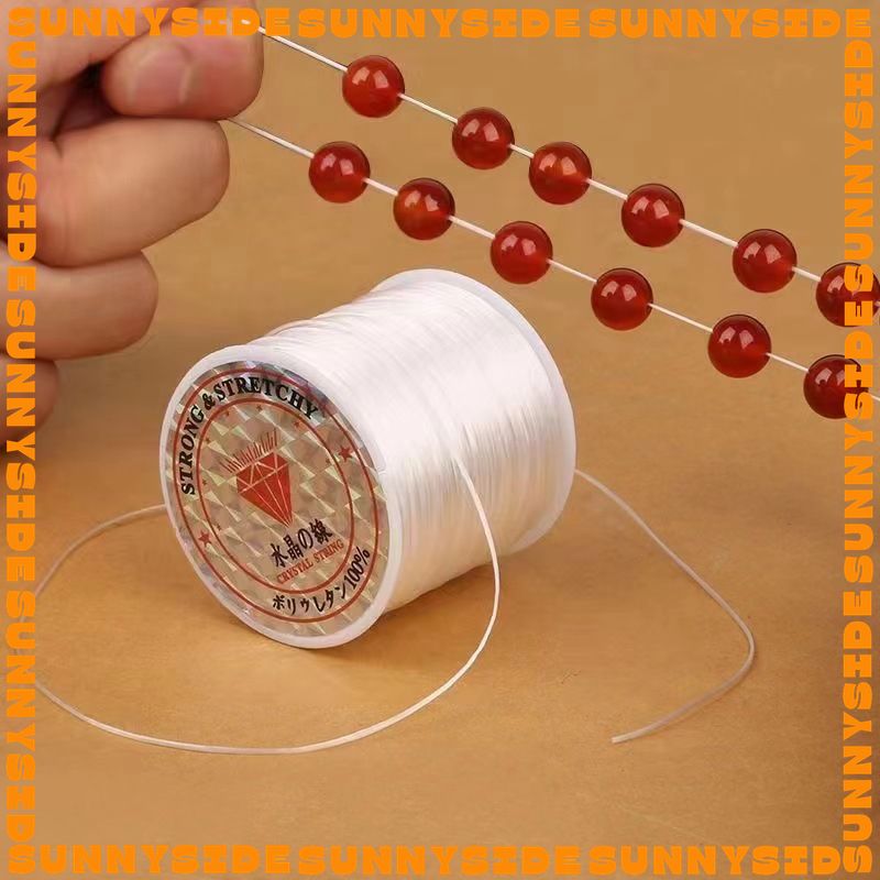 1 Cuộn Dây Cước Lụa Đàn Hồi 60m Dây Thun Lụa Xỏ Chuỗi Hạt Làm Handmade Trang Sức Thắt Vòng Đồ Thủ Công