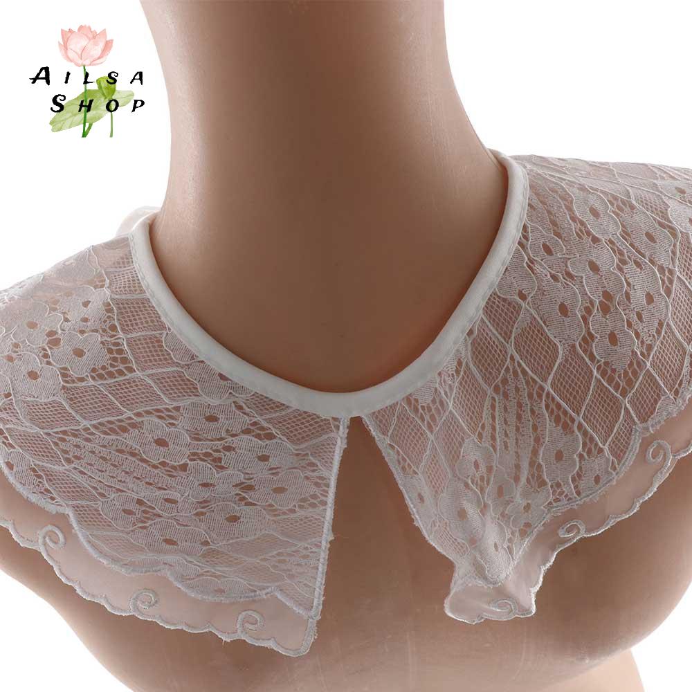 AILSA Bông Ren Rỗng Đối với phụ nữ Cô gái Đính đá Cổ áo giả Trang trí quần áo May quần áo Đường viền