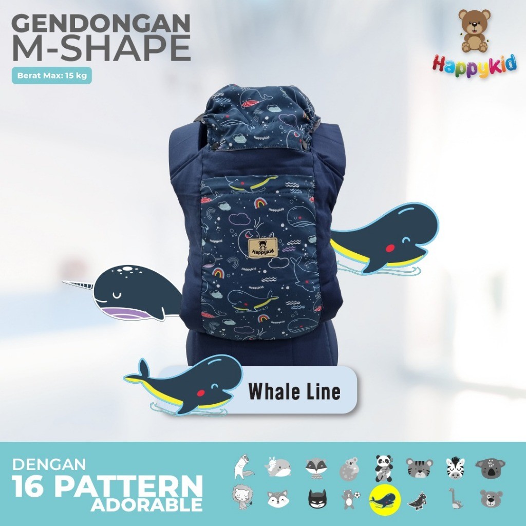 HAPPYKID Gendongan Bayi SSC M-Shape Animal Series