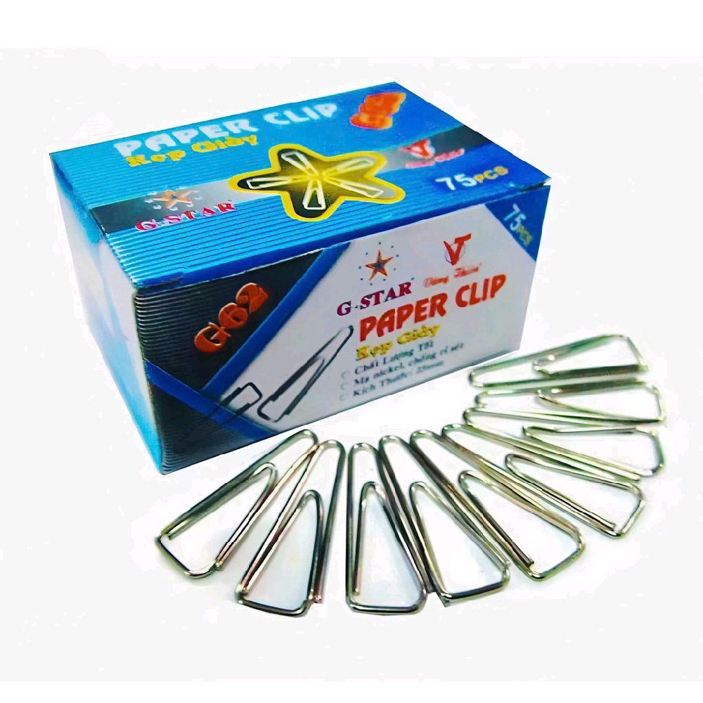 Kẹp giấy G62 Gstar - 75 chiếc - Văn phòng phẩm