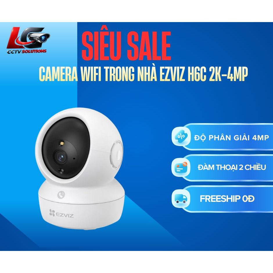 Camera Ezviz H6C PRO 3MP, H6C G1 5MP chính hãng có màu ban đêm, gọi 1 chạm