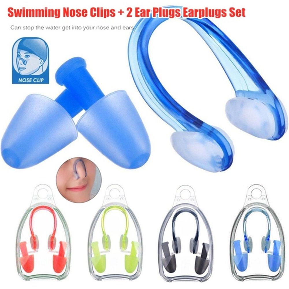 IIIDU Soft Silicone Water Sports Swimming Pool Accessories Earplugs Nose