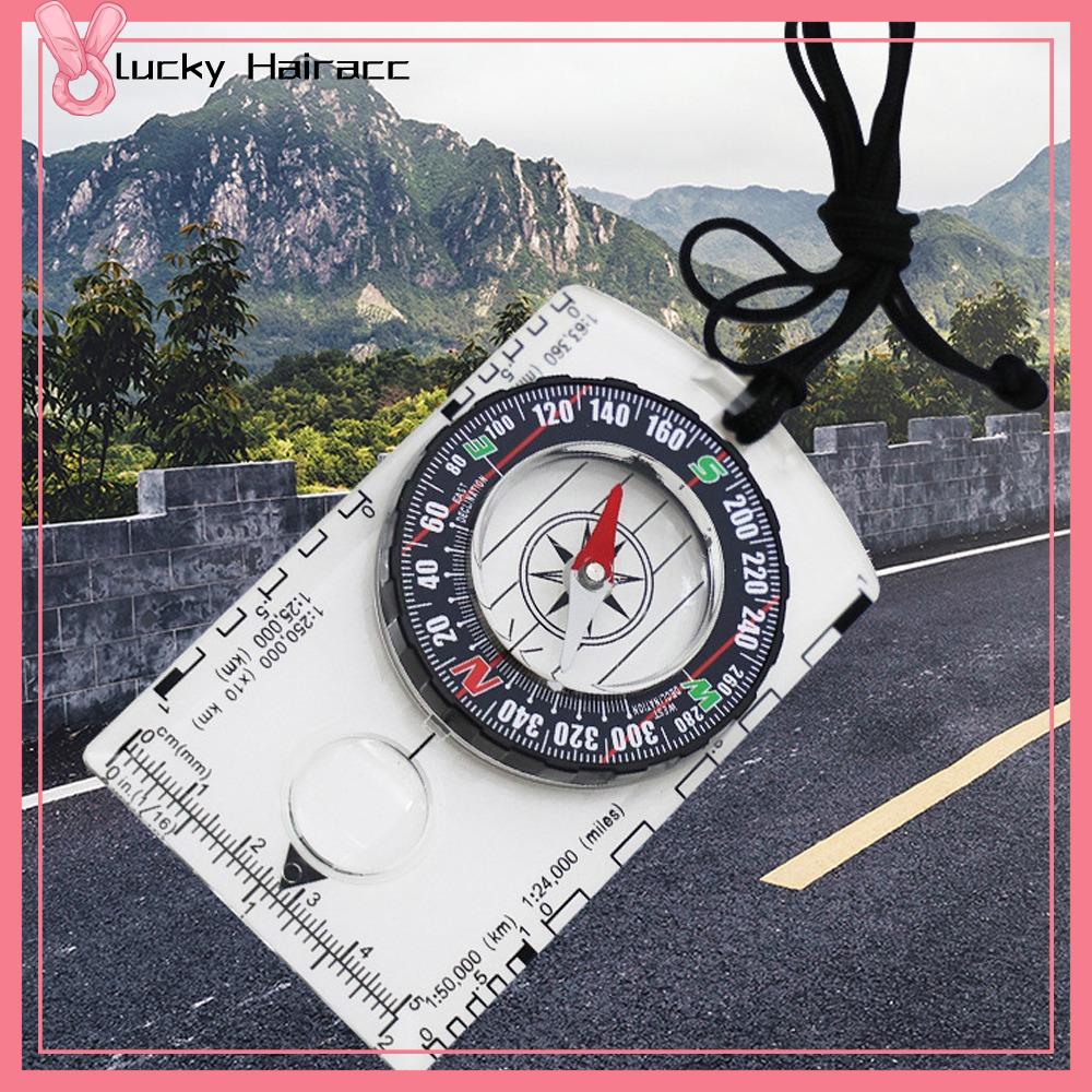 LUCKY HAIRACC Acrylic La bàn Đa chức năng Trong suốt Thước đo khảo sát Chất lượng cao Di động Định hướng định vị Đi bộ đường dài