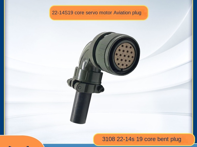 3108/22-14S phích cắm vuông Đầu Nối Servo Motor 19 Lõi | Chuẩn Amphenol | Tùy chọn: 3108 22-14S, Ổ Cắm Vuông + Đầu Cắm Thẳng/Vuông Góc | Ứng dụng: Kết nối Servo Motor