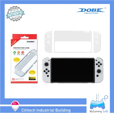 [SG Wholesaler] DOBE Console & Joy-Con Crystal Case / Transparent Hard Shell Thin Casing for Nintendo Switch OLED