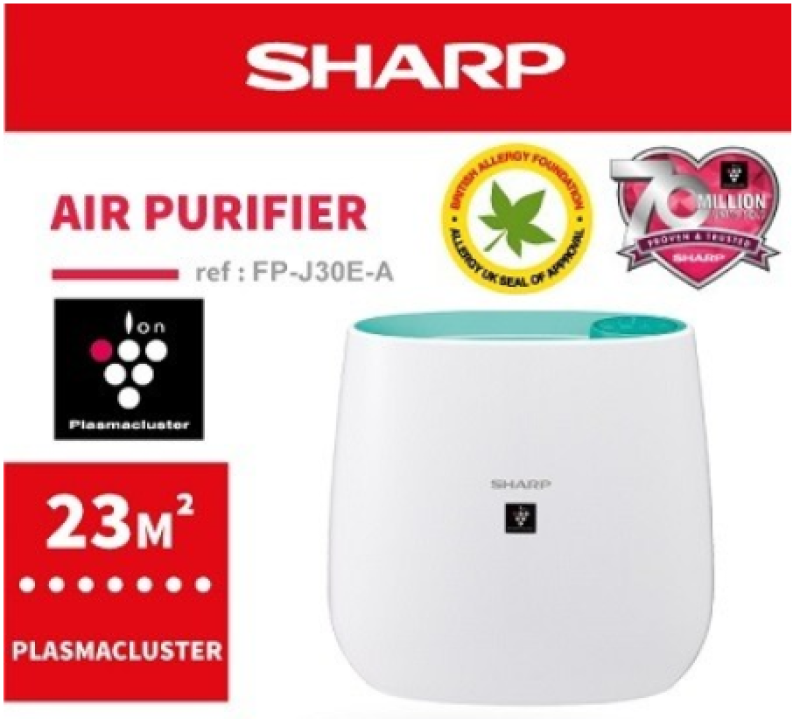 SHARP FP-J30E 23m² BLUE PLASMACLUSTER AIR PURIFIER Singapore