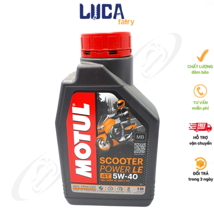 Nhớt Tổng Hợp 100% Xe Tay Ga Motul Scooter Power Le 5W40 Thể Tích 800Ml HOANTHACH
