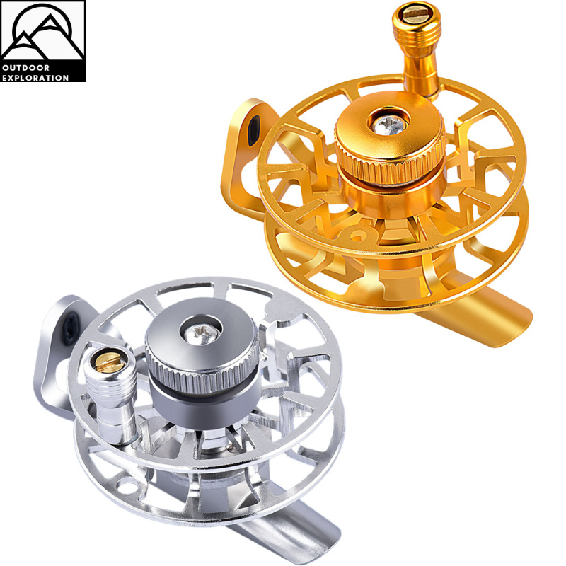Ống cuộn Dây Câu cá trên băng câu cá cơ động người đam mê câu cá thuyền kim loại Reel Ống cuộn dây câu bằng ruồi nhân tạo cho câu cá trên băng ngư dân