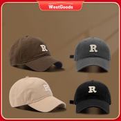 Korean Fashion "R" Patch Baseball Cap, Unisex Snapback