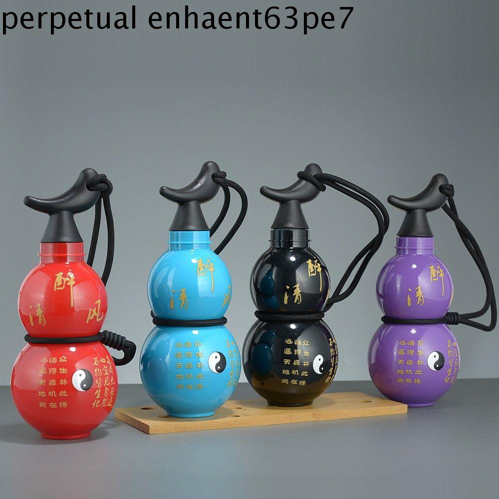 ETUALE Hình quả bầu Chai nước ngoài trời Phong cách Trung Quốc WU KONG Cốc nước di động Thời trang Dập nóng Bình uống nước hình bầu