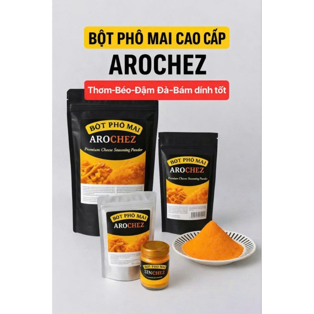 Combo 2kg Bột phô mai rắc khoai tây chiên, gà rán thơm béo đậm đà