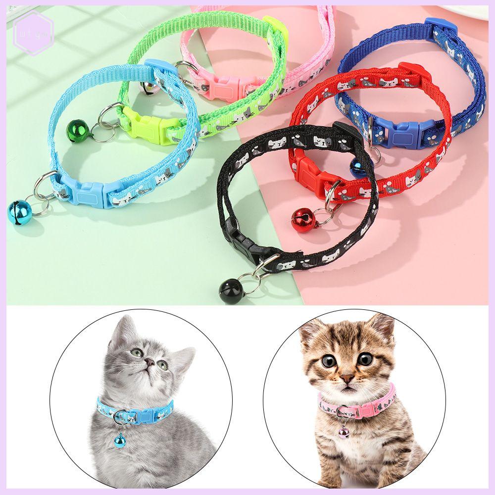 WFYW Đồ dùng cho thú cưng Với chuông Có thể điều chỉnh Ly khai Phát hành nhanh chóng Cat Collar An toàn cho mèo con