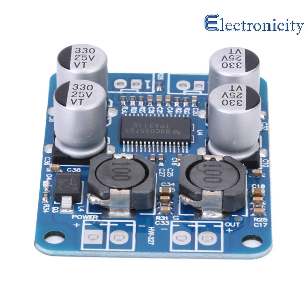 Tpa3118 Mono âm thanh kỹ thuật số bảng khuếch đại công suất DC 8-24V 1*60W âm thanh khuếch đại Board mô-đun khuếch đại
