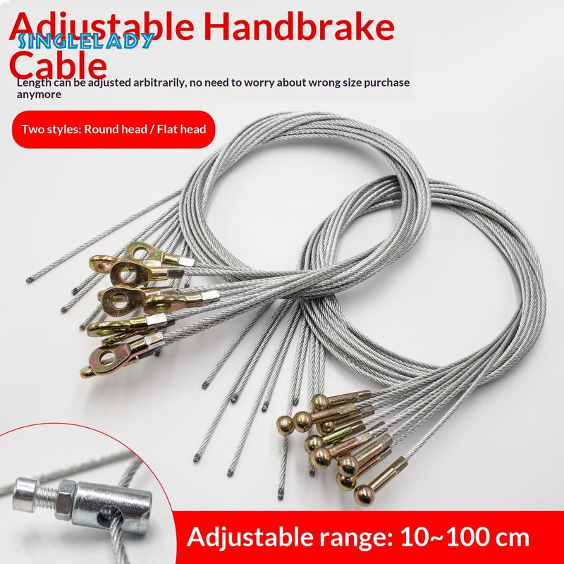 Adjustable Brake Cable for Electric Tricycle, Round and Flat Head Types, 10-100cm Length Adjustable ราคา 33 บาท*ส่งฟรี