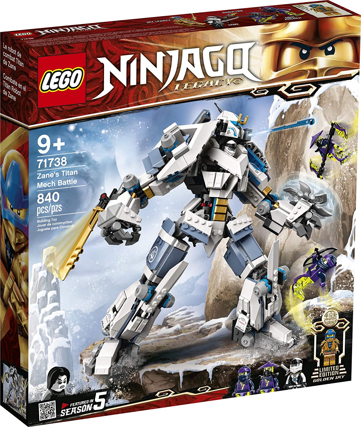 LEGO   NINJAGO - 71738 - TRẬN CHIẾN TITAN MECH CỦA ZANE - ZANES TITAN MECH BATTLE