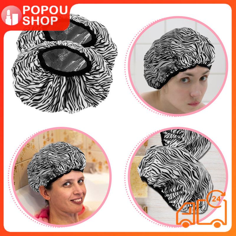 POPOUSHOP 2 Pcs Baked Oil Cap Hair Bonnets Hair Caps Sauna Hair Cap Hair Drying Hats