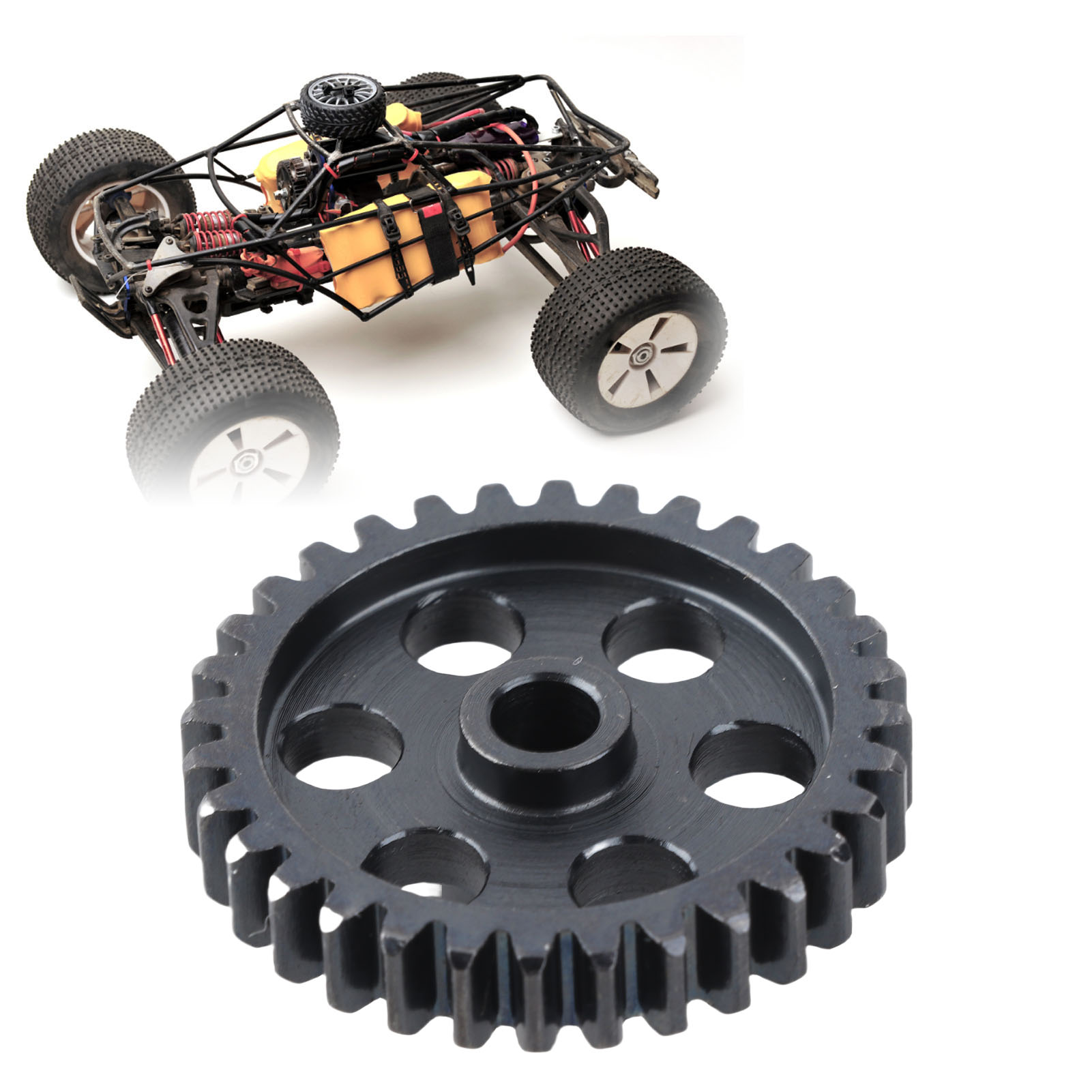 Bánh răng động cơ RC chống gỉ chống ăn mòn M1 5mm 32T màu đen cải tiến bánh răng lưới RC bánh răng cho trục 5mm