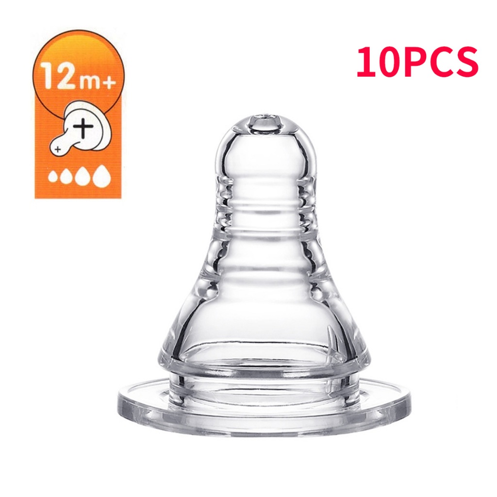 KOI STORE 10PCS Puting Dot Bayi Peristaltic Slim Neck Nipple Murah Dot Bayi botol susu