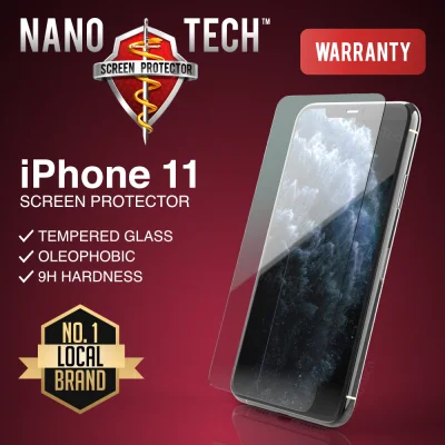 Nanotech Screen Protector for iPhone 11 Pro Max/11 Pro/11 Tempered Glass Clear/Matte/Privacy/Anti-bluelight
