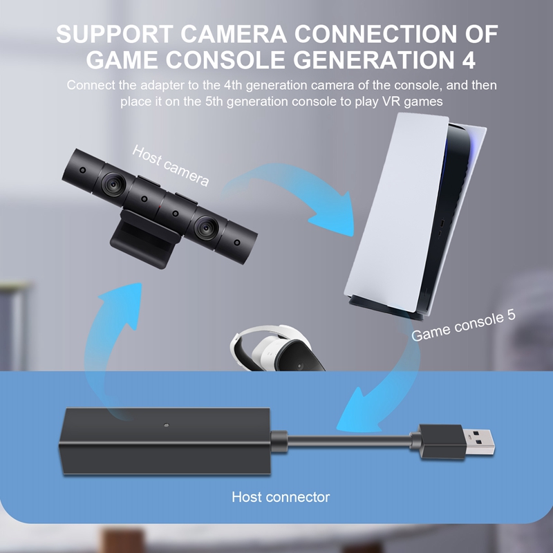 For PS5 VR Adapter Cable Mini Camera Adapter Connector for PlayStation 5