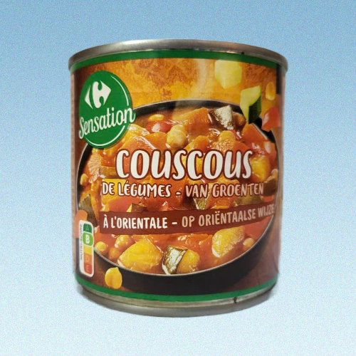 SENSATION -- Lon 400g -- HỖN HỢP RAU CỦ QUẢ COUSCOUS PHÁP CARREFOUR Couscous Stew With Vegetables