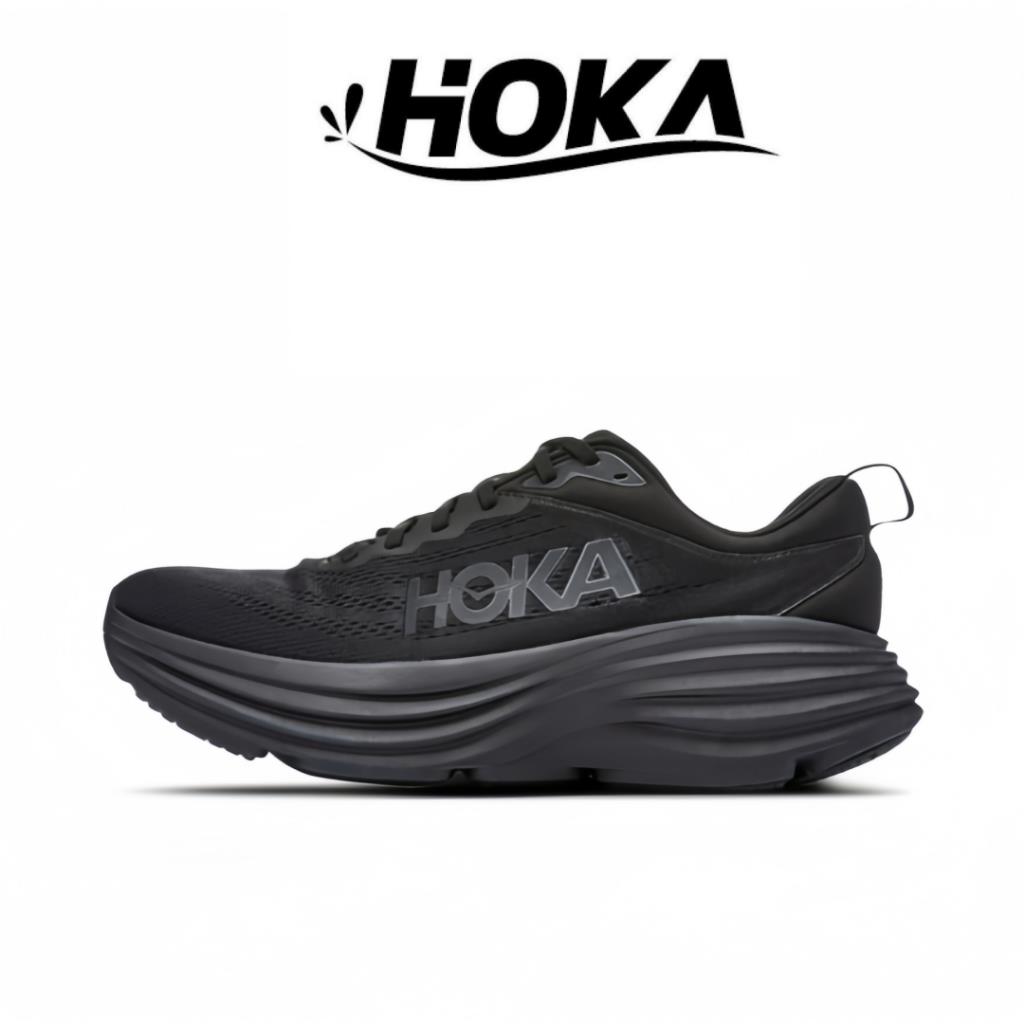 Giày HOKA ONE ONE Bondi 8 100% màu đen nguyên bản