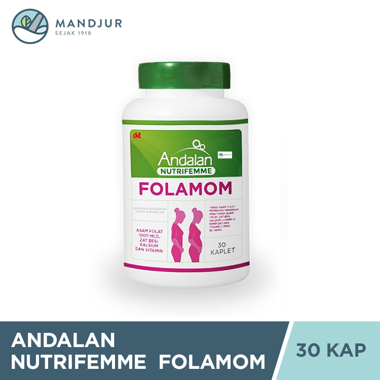 Andalan Nutrifemme Folamom 30 Kaplet - Suplemen Ibu Hamil