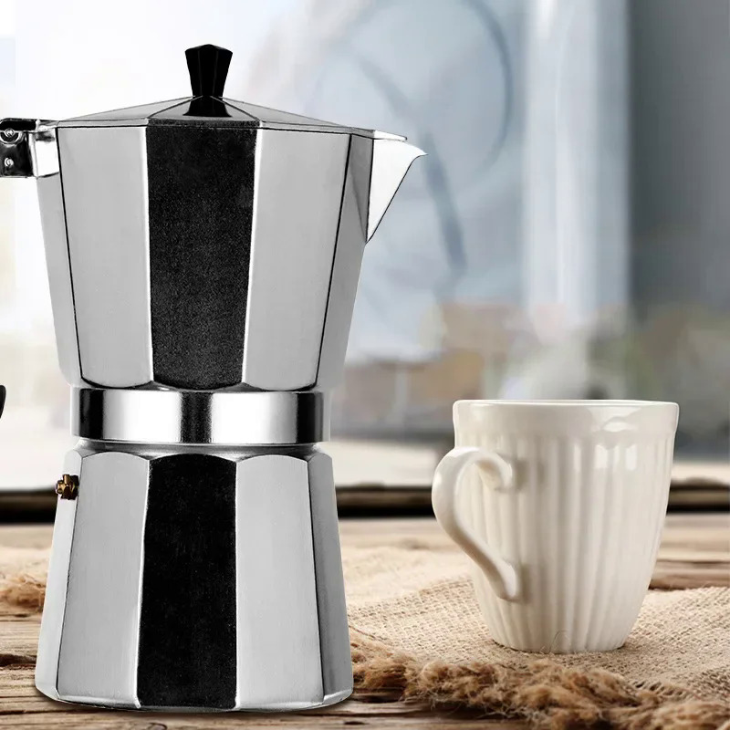 Bình pha cà phê Moka Máy pha cà phê Espresso Latte Máy pha cà phê Máy pha cà phê Espresso Máy pha cà phê Ý 50/300/450ml nhôm