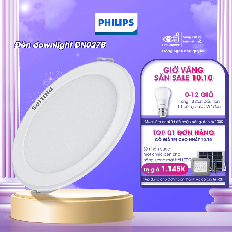 Bộ đèn âm trần Philips LED DN027B G3 - 6W, 9W, 12W, 15W, 19W (3000K/ 4000K/ 6500K)