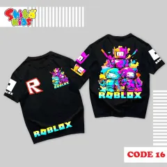 SHIBAKIDS C16  Kaos Anak laki laki Roblox  Usia 3 tahun s/d 12 tahun fashion Katun  Santai Hitam