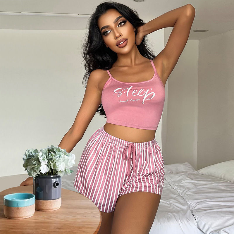 crop top and pants pajama set