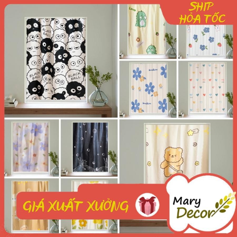 Rèm cửa sổ dán tường 1 lớp KÈM GAI DÁN decor trang trí phòng trọ sinh viên nhà cửa ký túc xá xinh xắn MaryDecor D1