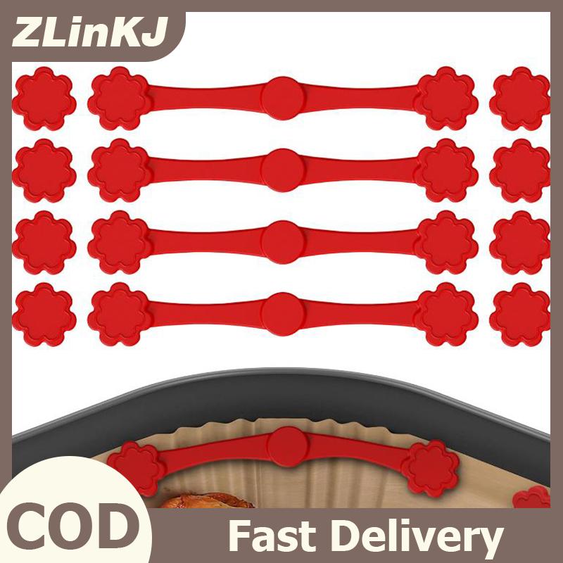 ZLinKJ 1pcs Nồi chiên không khí nam châm Silicone khóa để giữ Nồi chiên không khí giấy da giấy khóa lót dùng một lần ngăn chặn giấy để đốt cháy