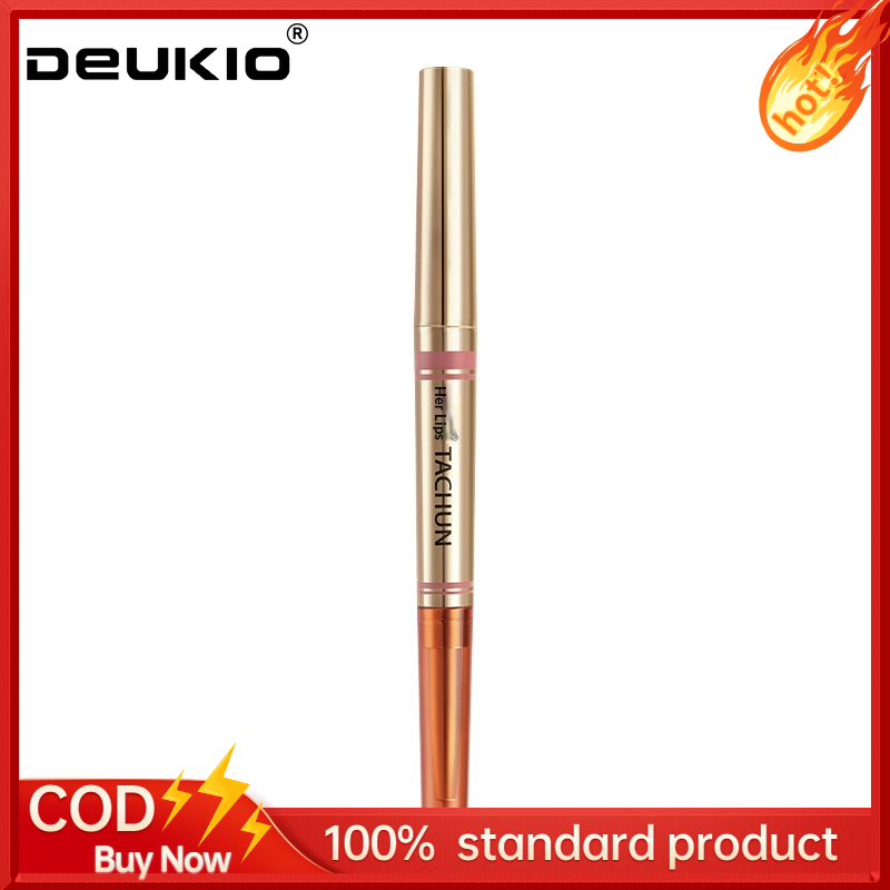 DEUKIO Dual-Ended Sculpting Lipstick Pen with Smooth Matte Finish for Defined, Plump Lips and Long-Lasting Color ราคา 60 บาท*ส่งฟรี