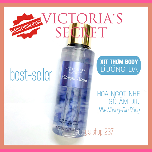 Xịt Thơm dưỡng ẩm toàn thân Victoria s Secret - Midnight Bloom Body Mist 250ml