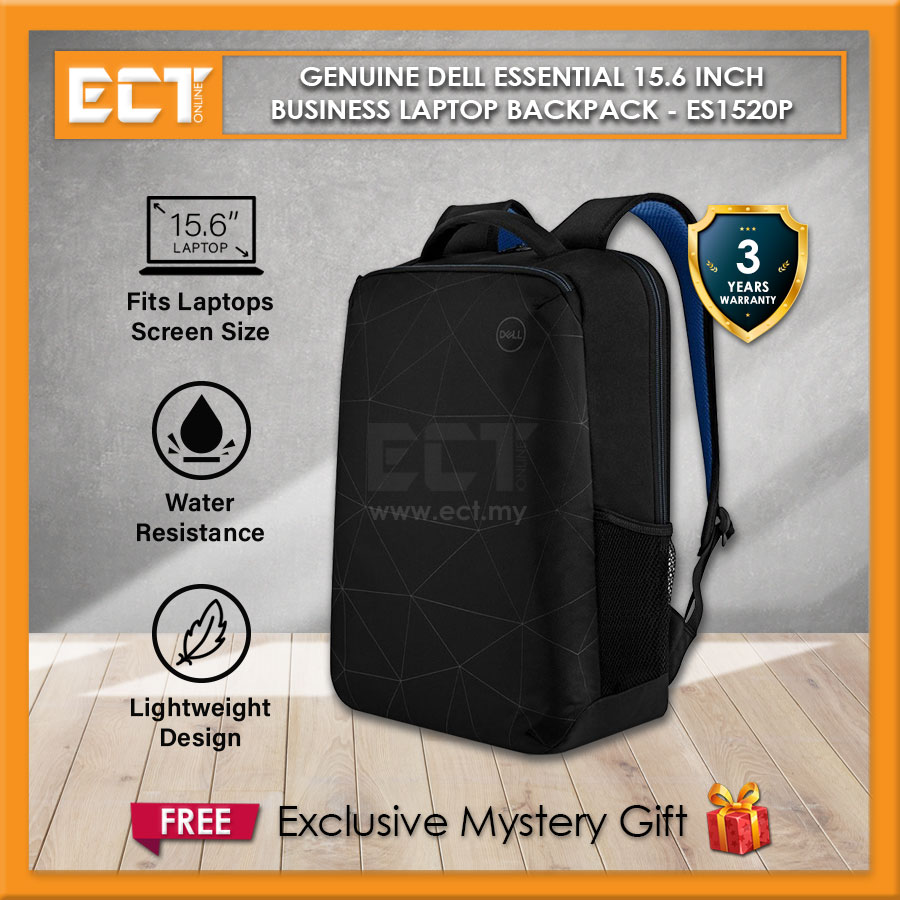 Dell Essential Backpack 15 Inch Lightweight Water-Resistant