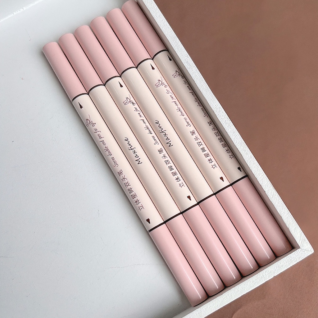 Bút kẻ mắt, bút kẻ mắt 2 đầu không trôi vẽ bọng mắt eyeliner đen nâu nhũ bạc -Aeneas Shop