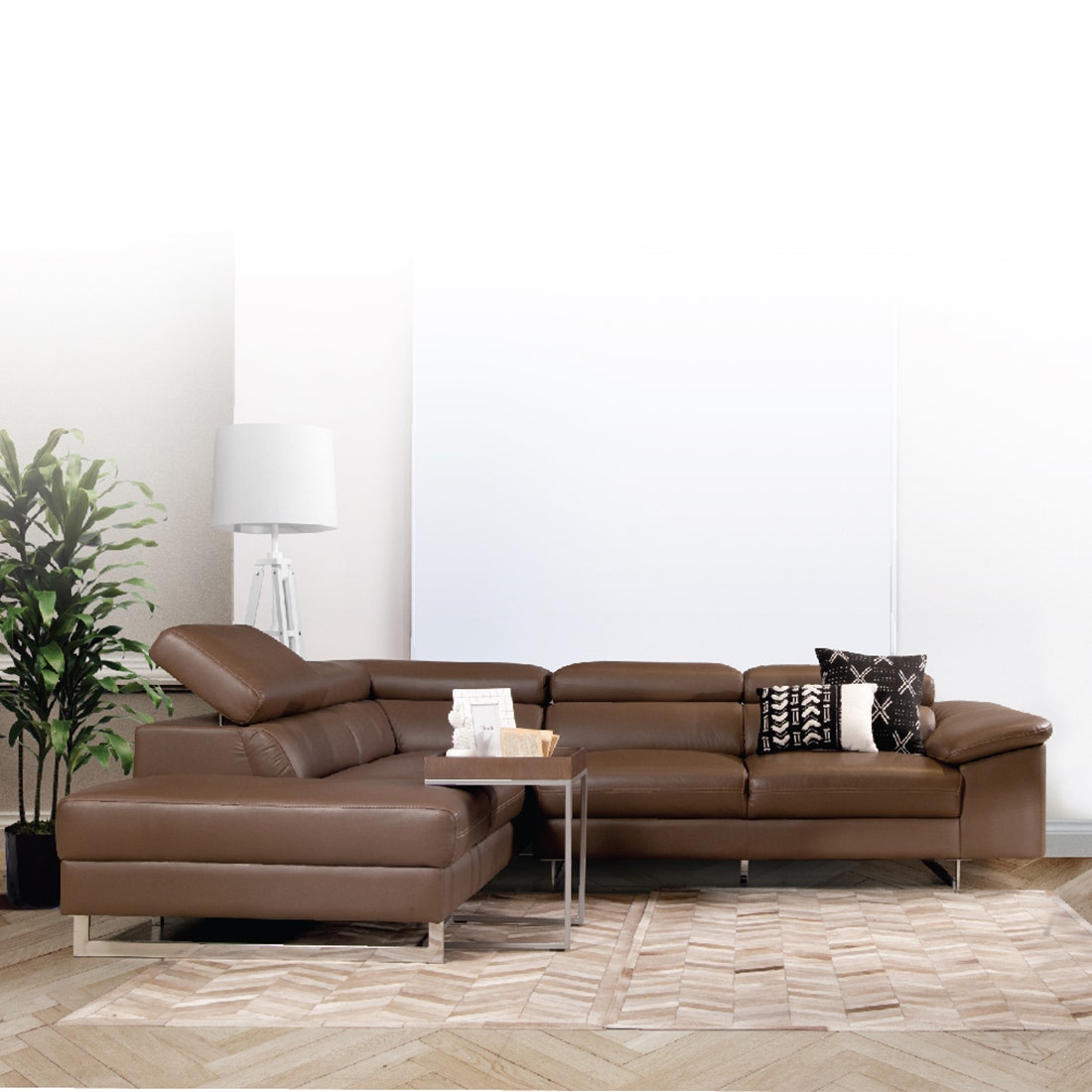 SB Design Square SB FURNITURE โซฟาเข้ามุมซ้าย รุ่น Suada สีน้ำตาล (284x223x73 ซม.) ราคา 67,900 บาท*ส่งฟรี