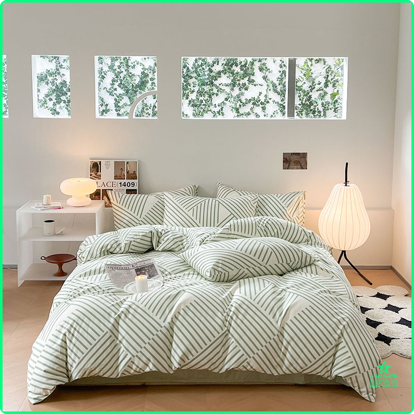 [ogifi] Bett bezug aus reiner Baumwolle Set Single Double Queen Size Bett bezug Set Druck Bettwäsche Set hochwertige Bettwäsche Set ราคา  4,221 บาท*ส่งฟรี