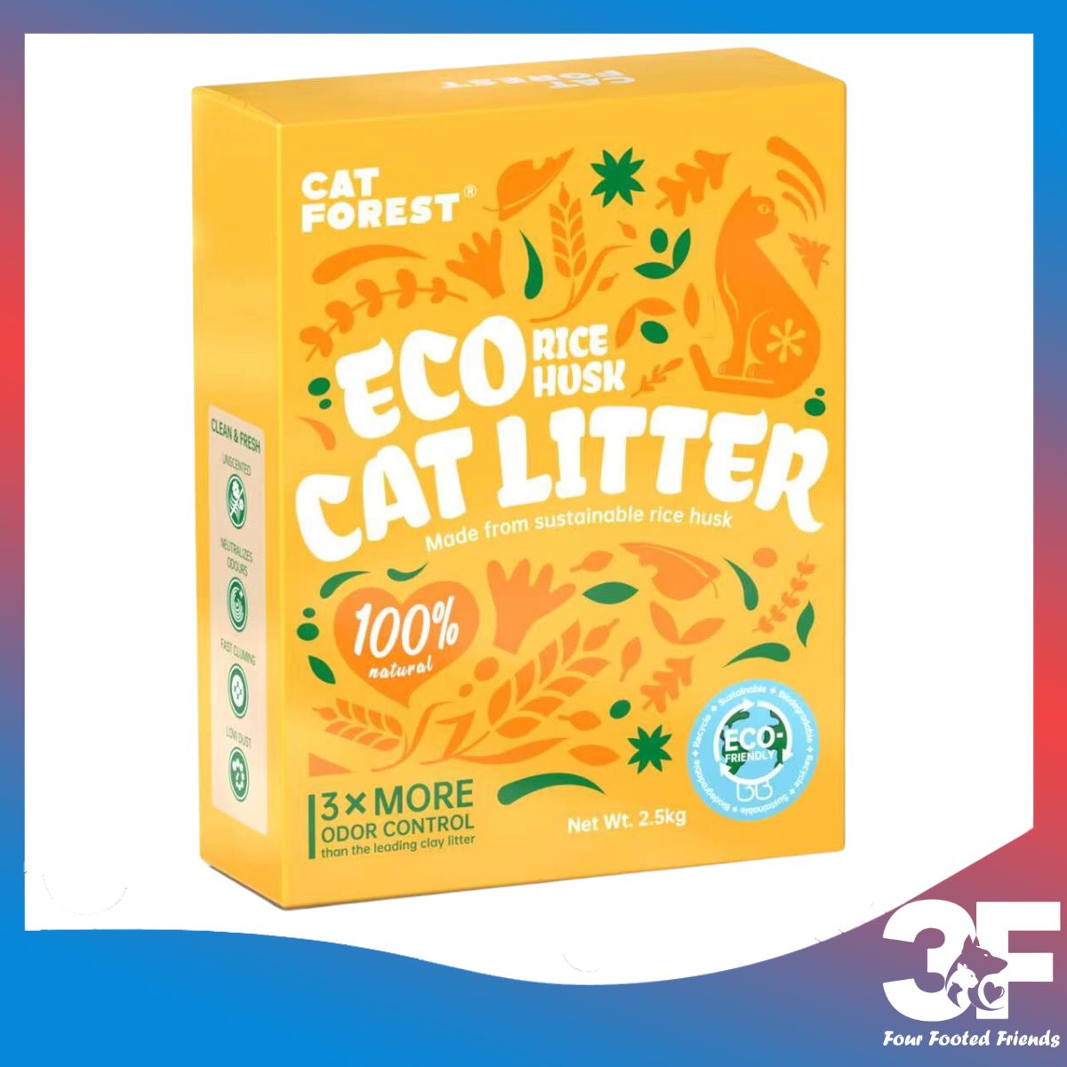 Cát vệ sinh cat forest rice husk vỏ trấu 2.5kg