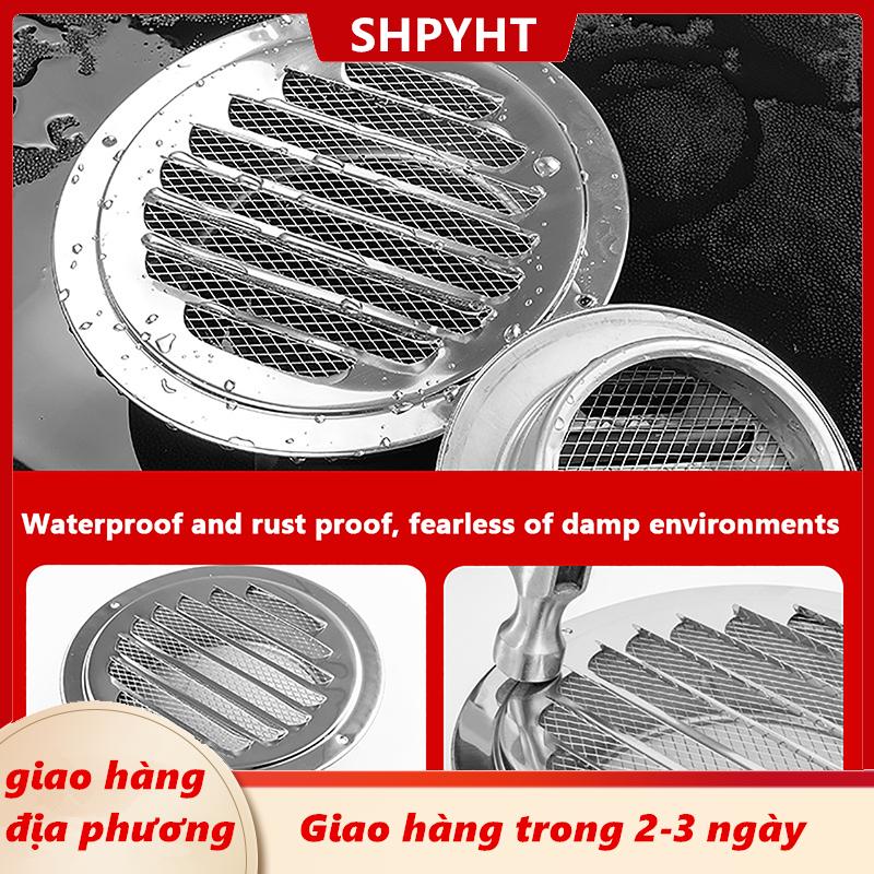 [COD] SHPYHT Giao hàng địa phương 70 80 100 120 150mm Vòng thép không gỉ Air Vent lưới tản nhiệt côn trùng bảo vệ nhà bên ngoài tường ống thông gió công cụ