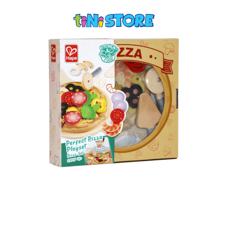 tiNiStore-Bộ đồ chơi gỗ làm bánh Pizza TiNiToy E3173